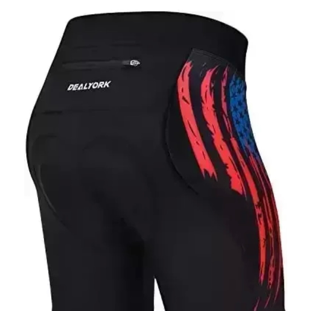 Dealyork Women's Black and Red Cycling Shorts